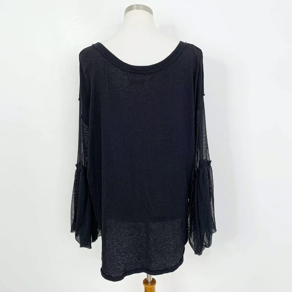 Free People "Still Got It" Mesh Bell Sleeve Top - Picture 4 of 7
